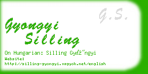 gyongyi silling business card